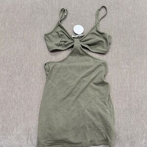 Olive Green Midi Dress